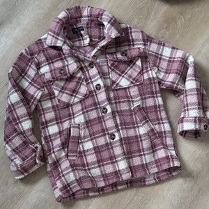 Love Tree Plaid Sherpa Jacket